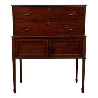 Antique English Mahogany Cabinet, 1900s For Sale