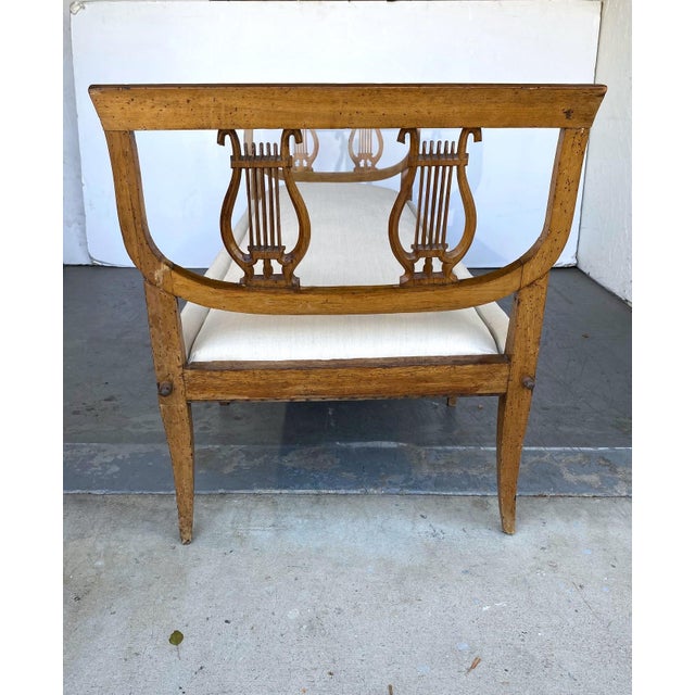 French 1820 French Fruitwood Bench For Sale - Image 3 of 6