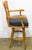 Mid 20th Century Vintage Traditional Maple Swivel Bar Chair For Sale - Image 5 of 6