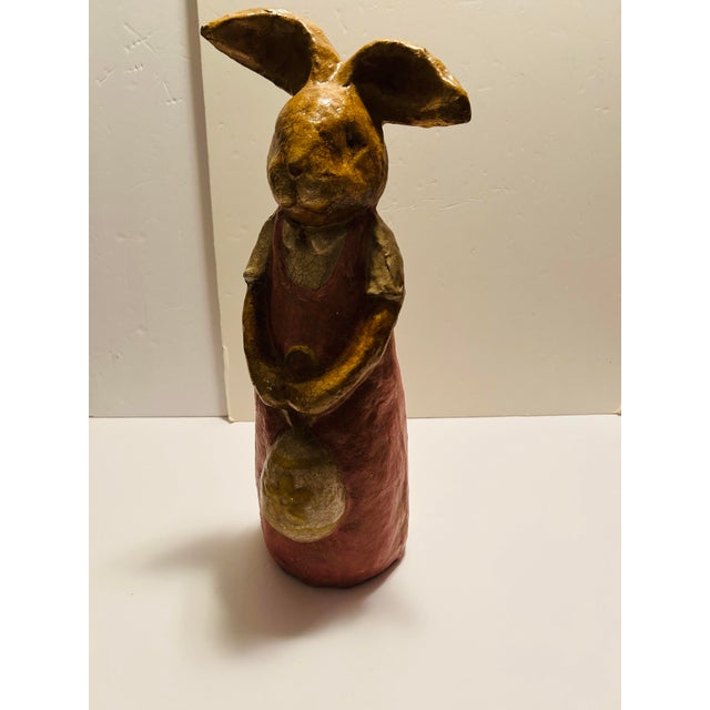 Late 20th Century Paper Mache Lady Rabbit For Sale - Image 10 of 12