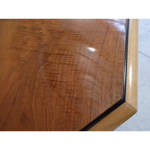 Art Deco Walnut Coffee Table on 4 Curved Legs, 1935 For Sale - Image 3 of 17