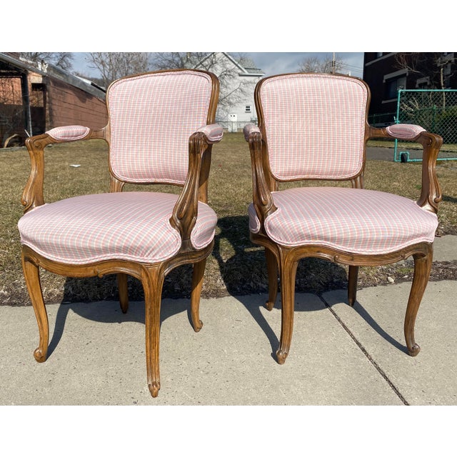 Vintage French Country Upholstered Armchair Is Slash a Pair Chairish