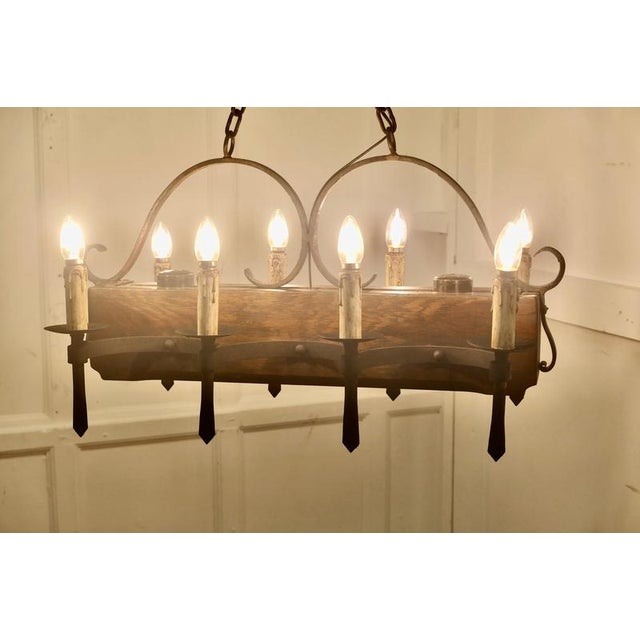 Large French Medieval Rustic Chandelier This is a Large French Medieval style Rustic Chandelier, it is very heavy and...