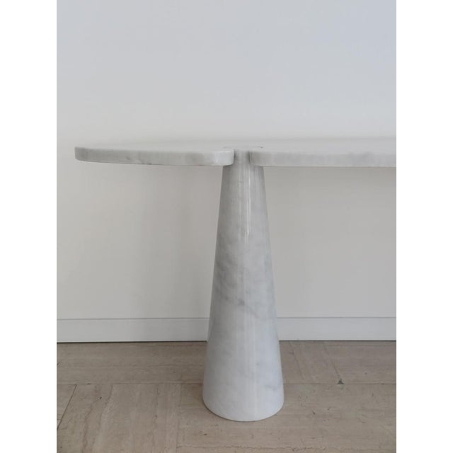 Italian Console Table in White Marble by Angelo Mangiarotti for Skipper, 1990s For Sale - Image 6 of 18