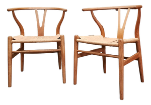 Wishbone Chairs by Hans Wegner for Carl Hansen & Son, 1960s, Set of 2