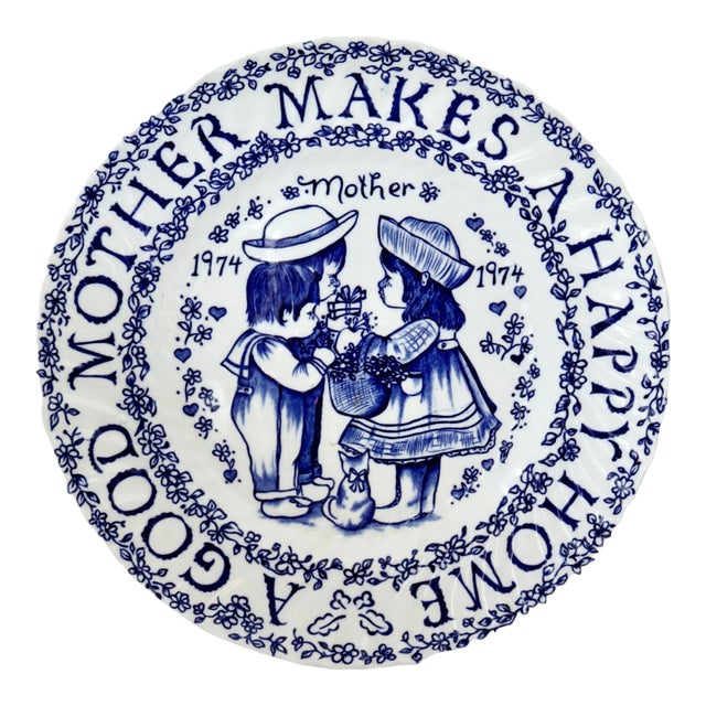 1974 English Mother's Plate For Sale