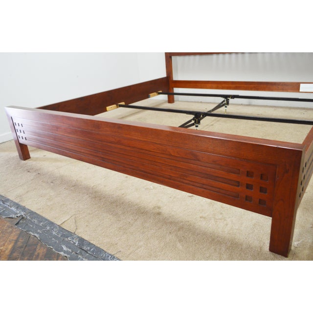 Wood Stickley King Bed For Sale - Image 7 of 11