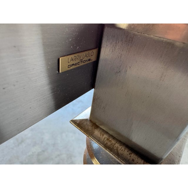 Postmodern 1980's Larry Laslo for Directional Side Table For Sale - Image 3 of 12