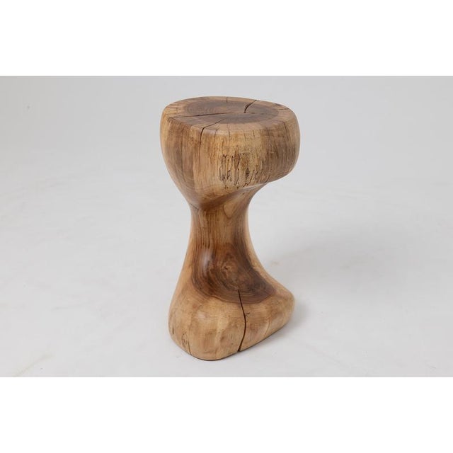 Walnut Sculptural Side Table by Logniture For Sale - Image 12 of 13