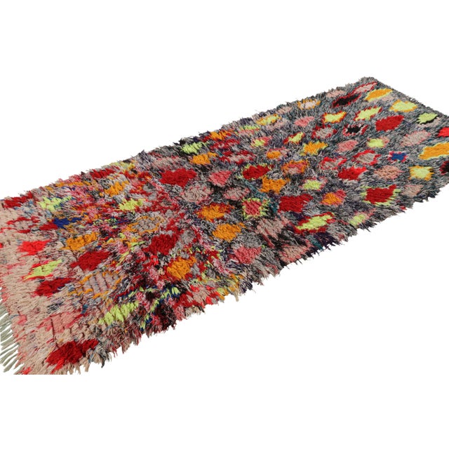 Rug & Kilim Vintage Moroccan Shag Rug With Colorful Geometric Patterns, From Rug & Kilim For Sale - Image 4 of 7