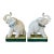 Pair of Vintage Takahashi Japanese Ceramic Elephant Bookends For Sale