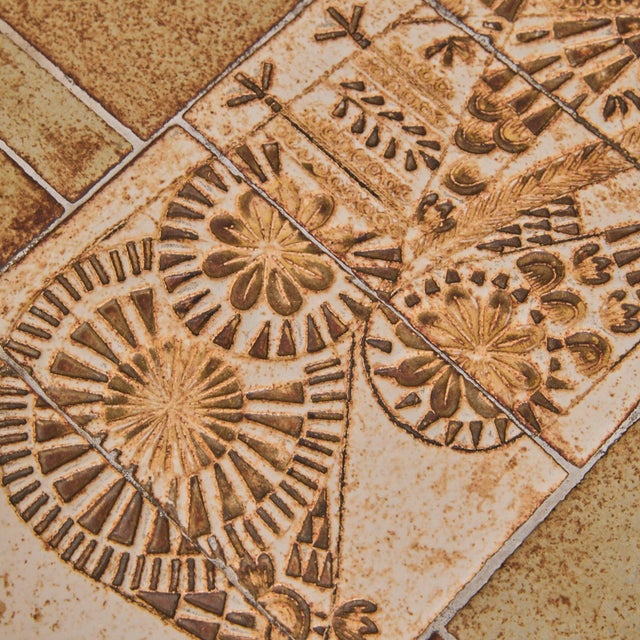 French Ceramic Tile Coffee Table with Bird Motif by Roger Capron, 1960s For Sale - Image 11 of 13