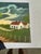 Textile 1990s Farmhouse and Barn Countryside Landscape Painting on Canvas For Sale - Image 7 of 9