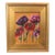 Bold Impressionist Floral Painting Including the Antiqued Gold Wood Frame For Sale