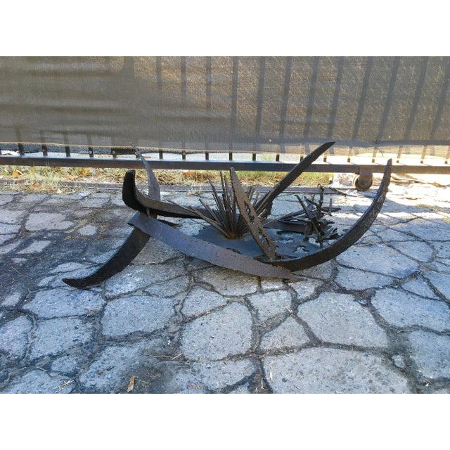 Metal 1960s Daniel Gluck Brutalist Coffee Table For Sale - Image 7 of 10