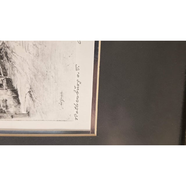 Mid 20th Century Paul Geissler (German, 1881 to 1965) Original Etching “Rothenburg O. T.” Signed For Sale - Image 4 of 4