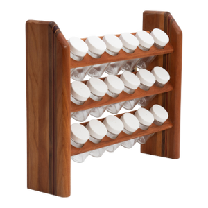 Exotica Woodworkers 18 Jar Hanging Spice Rack Maple Walnut Padouk Mid Century