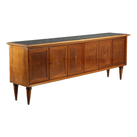 Buffet with Marble Top, 1950s For Sale