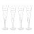 La Boheme Flute with Small Dots, Set of 4 For Sale