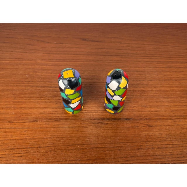 Postmodern Postmodern Terrazzo Pepper and Salt Shaker, 1980s, Set of 2 For Sale - Image 3 of 15