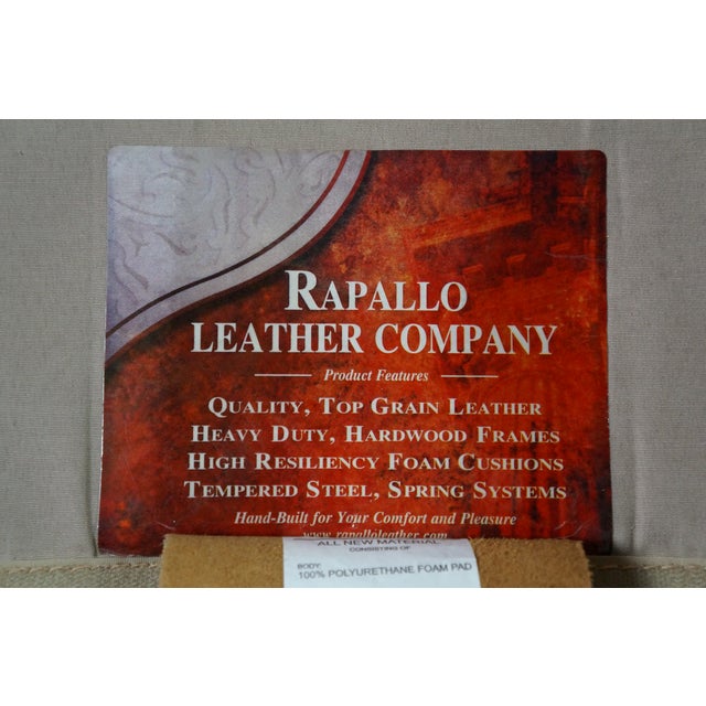 Vintage Rapallo Oversized Leather Club Lounge Reading Library Armchair 45" For Sale - Image 17 of 18