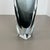 Black Faceted Murano Glass Sommerso Vase from Mandruzzato, Italy 1970s For Sale - Image 8 of 18