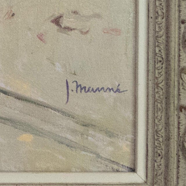 2000 - 2009 Josep Munné Graupera Contrallum, Cadaqués Beach Scene with Boat, Oil Painting For Sale - Image 5 of 7