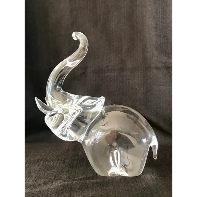 Glass 1960’s Steuben Crystal Elephant For Sale - Image 7 of 12
