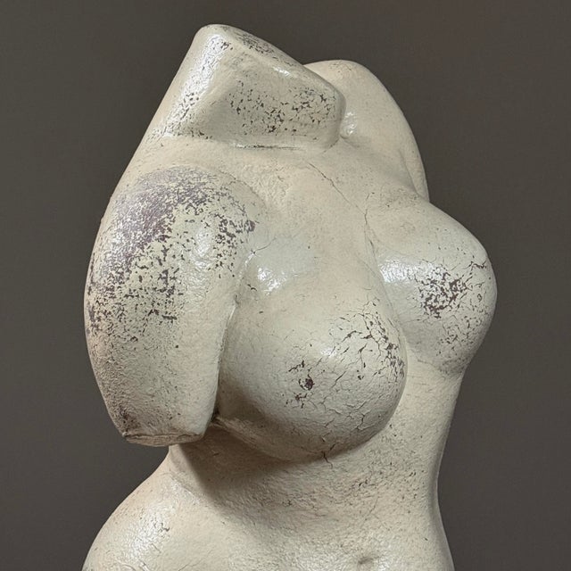 Antique Modernist Art Deco Venus Female Torso Figurative Sculpture For Sale - Image 9 of 12