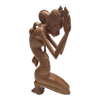 1940s Wooden Balinese Sculpture For Sale