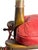 Mid-Century Modern Vintage Camel Saddle Stool With Red Cushion | Folk Art Southwestern Accent Seat For Sale - Image 3 of 18