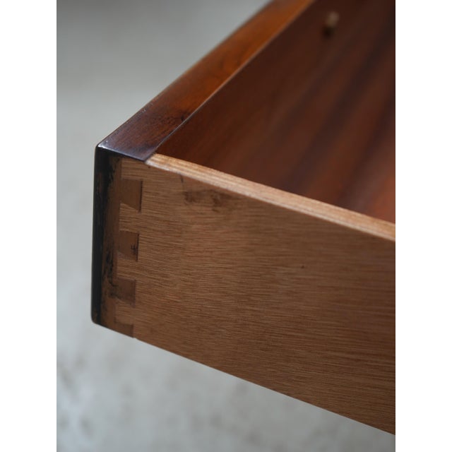 1970s Trosby English Inlaid Leather Top Coffee Table For Sale - Image 5 of 17