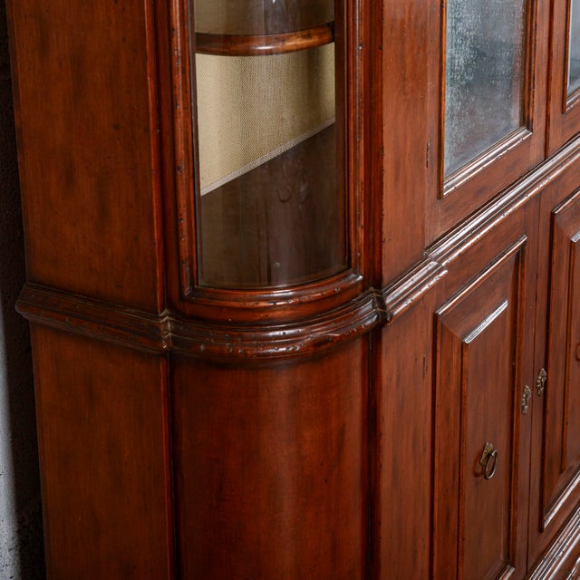 Walnut Display Cabinet Bookcase, 1990s For Sale - Image 10 of 18