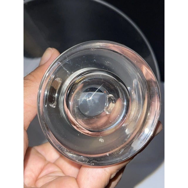 Glass Mid-Century Steuben Glass Bouquet “Thumbprint” Vase by George Thompson For Sale - Image 7 of 7