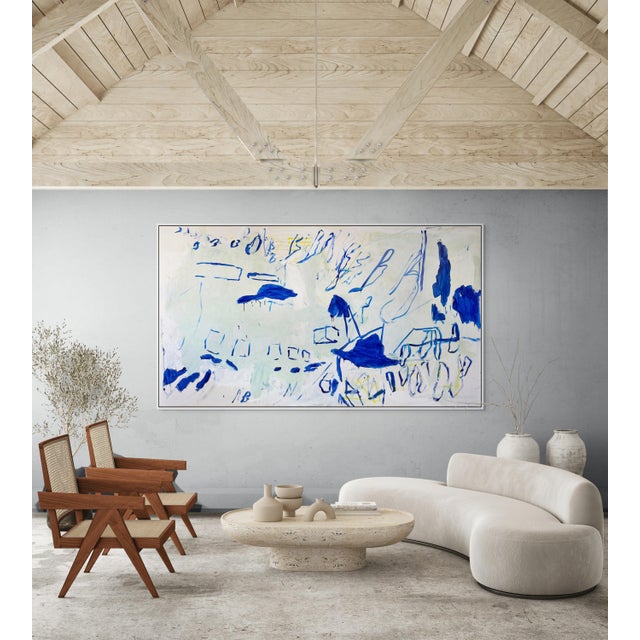 Abstract Contemporary Abstract Acrylic on Canvas "Lipstick" by Macha Poynder For Sale - Image 3 of 5
