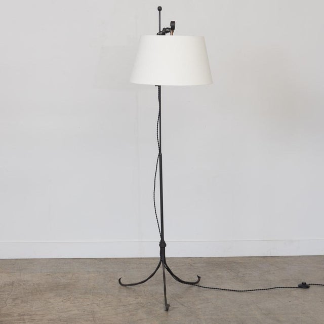French Adjustable Iron Floor Lamp For Sale - Image 4 of 18