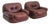 Set Vintage Italian Burgundy Lounge Chairs by Sapporo for Mobil Girgi, 1970s, Set of 2 For Sale