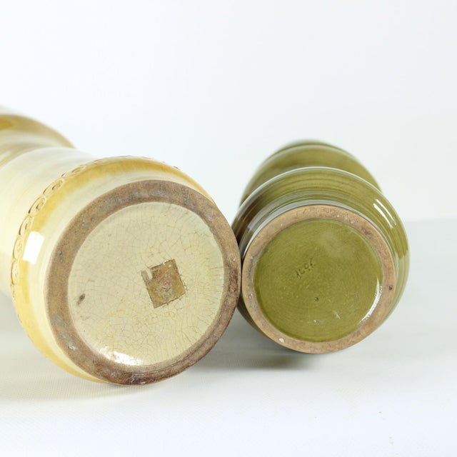Ceramic Mid-Century Ceramic Vases, Former Czechoslovakia, 1960s, Set of 2 For Sale - Image 7 of 12