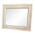 Late 20th Century Large Beveled Ivory Mirror For Sale