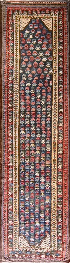 Early 20th Century Soumak Kilim Runner-4'2" X 15'8"