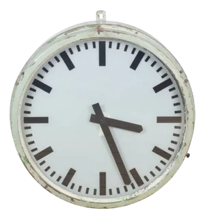 Large Station Wall Clock with Lights, 1950s