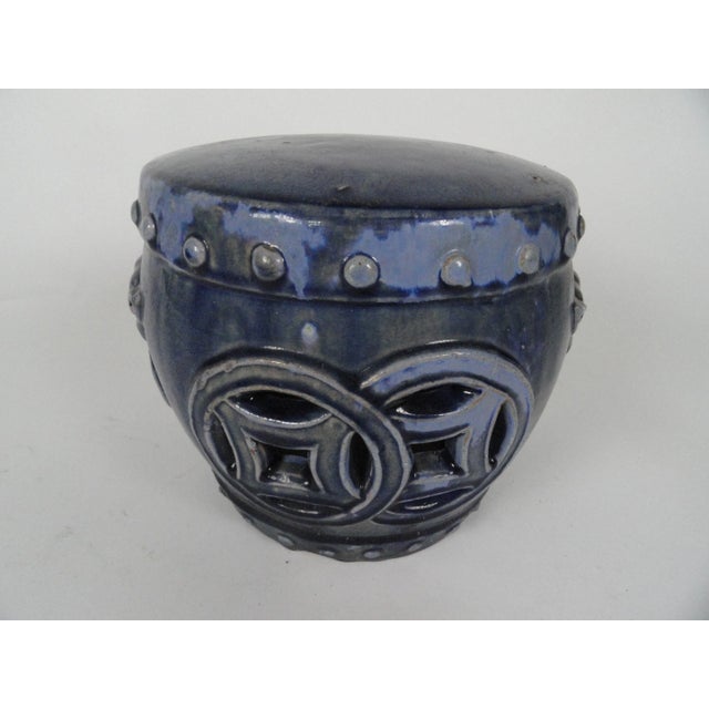 19th Century Blue Ceramic Garden Seat For Sale In Miami - Image 6 of 6
