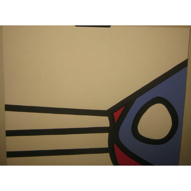 Paper 1968 3 Fingered Jack Abstract Silkscreen by Michael Knigin For Sale - Image 7 of 10