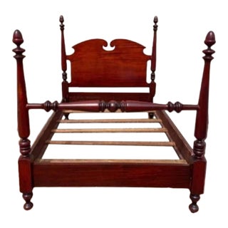 Vintage Abernathy Furniture Mahogany Full Size Poster Bed For Sale