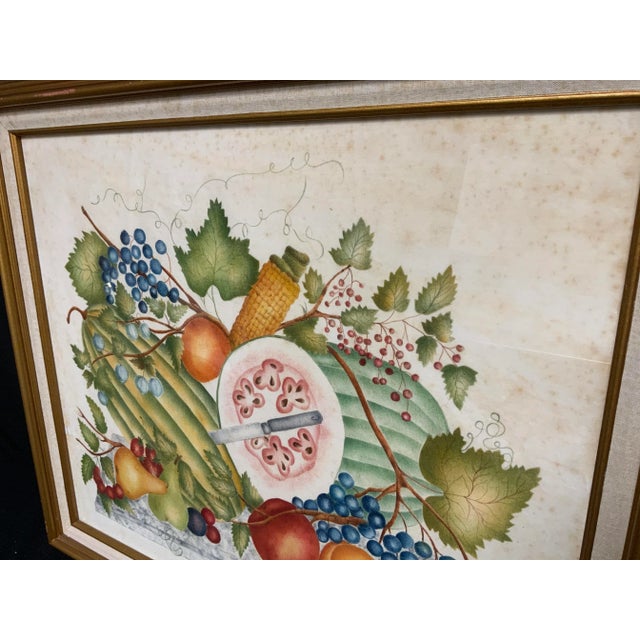 1990s Late 20th Century Theorem Still Life Framed Painting of Fruit For Sale - Image 5 of 10