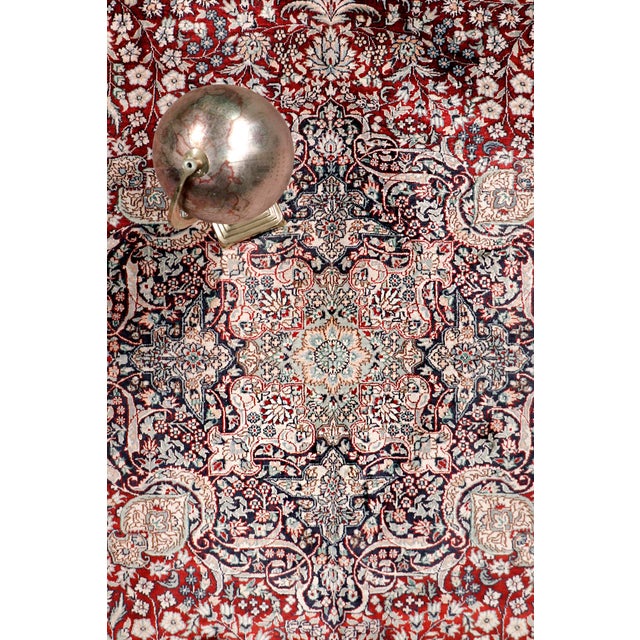 Modern Pasargad Home Azerbaijan Red Silk Area Rug- 9' 3" X 12' 1" For Sale - Image 3 of 6