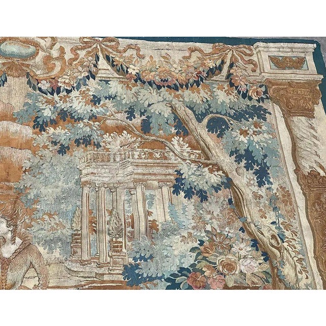 Traditional Late 19th Century Verdure Wool Tapestry Signed l.k.f. (Lorentz Kleiser). For Sale - Image 3 of 8