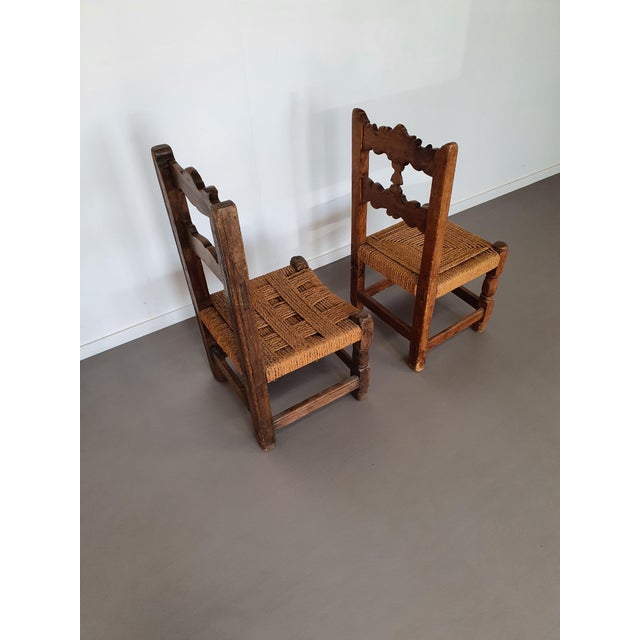 Brutalist Rope Chairs, 1900s, Set of 2 For Sale - Image 6 of 16