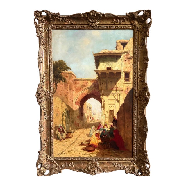 Orientalist Painting of Cairo by Austrian Artist Franz Richard Unterberger For Sale