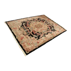 Late 20th Century Indo Aubusson 12'3 inch x 8'11 inch Wool Area Rug